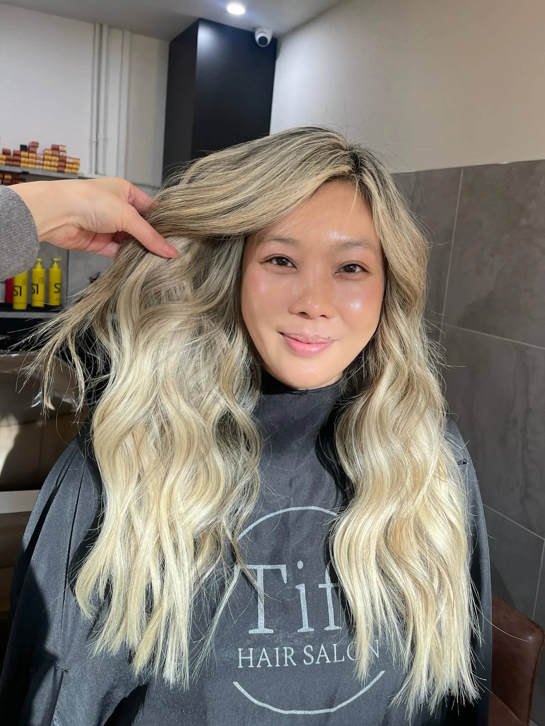 Blonde balayage transformation — real result from Tiff Hair St Kilda
