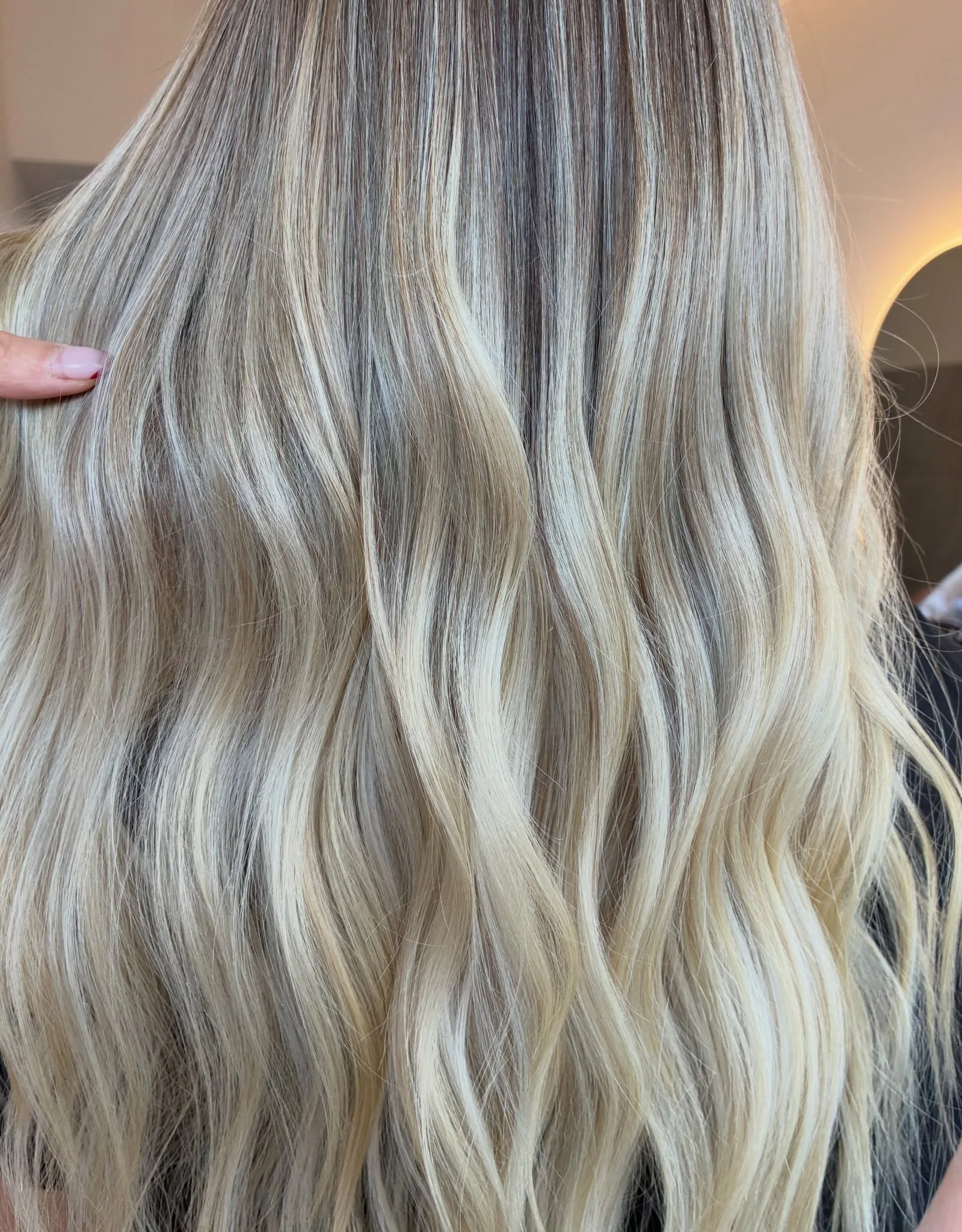 Blonde balayage waves